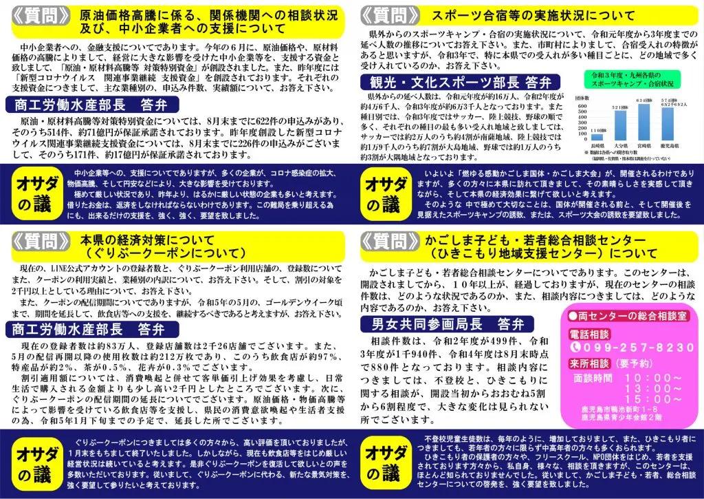 おさだ康秀県政通信vol15